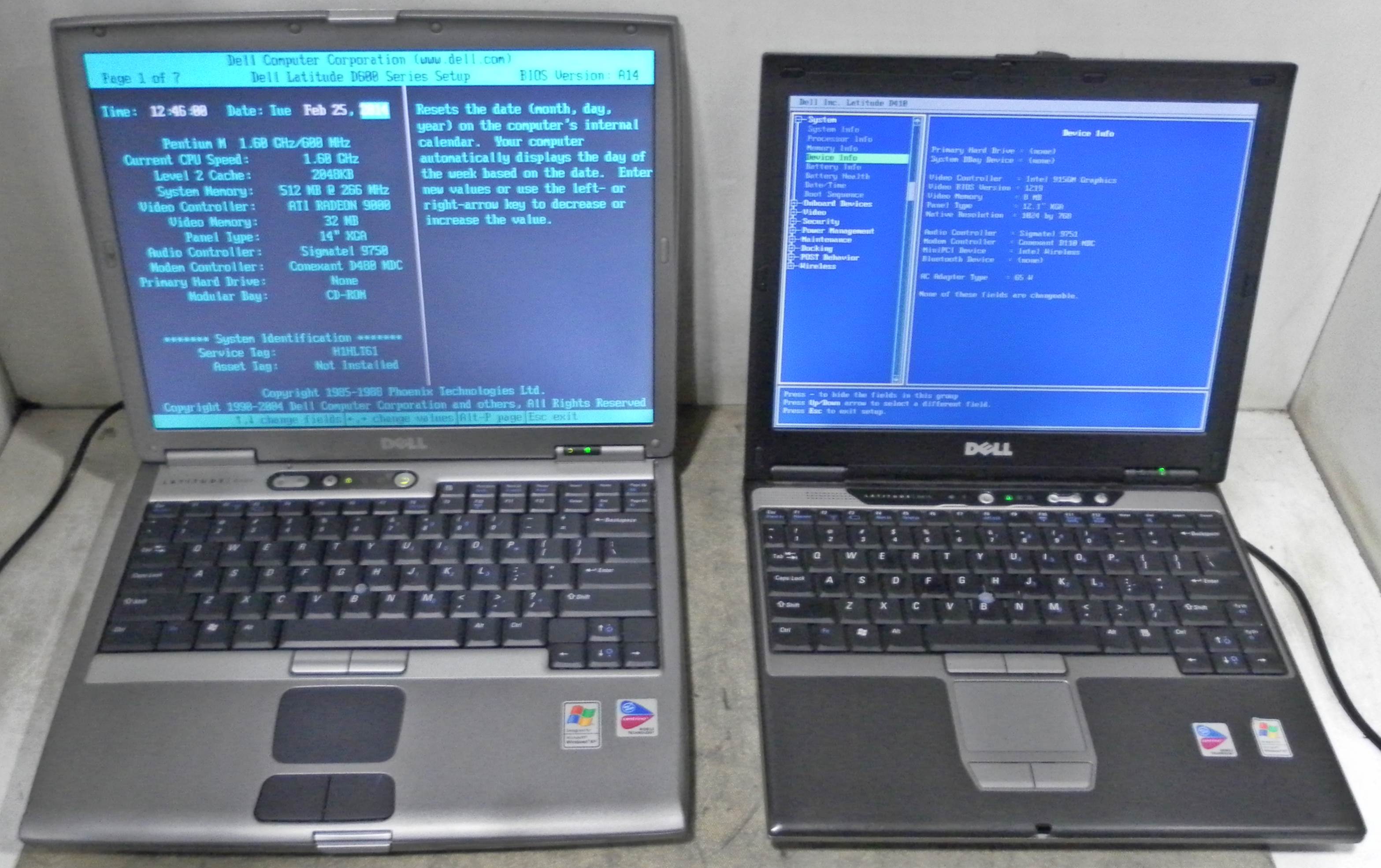 Lot of 2 Dell Latitude D410/D600 Laptop Computers Various Specs | eBay