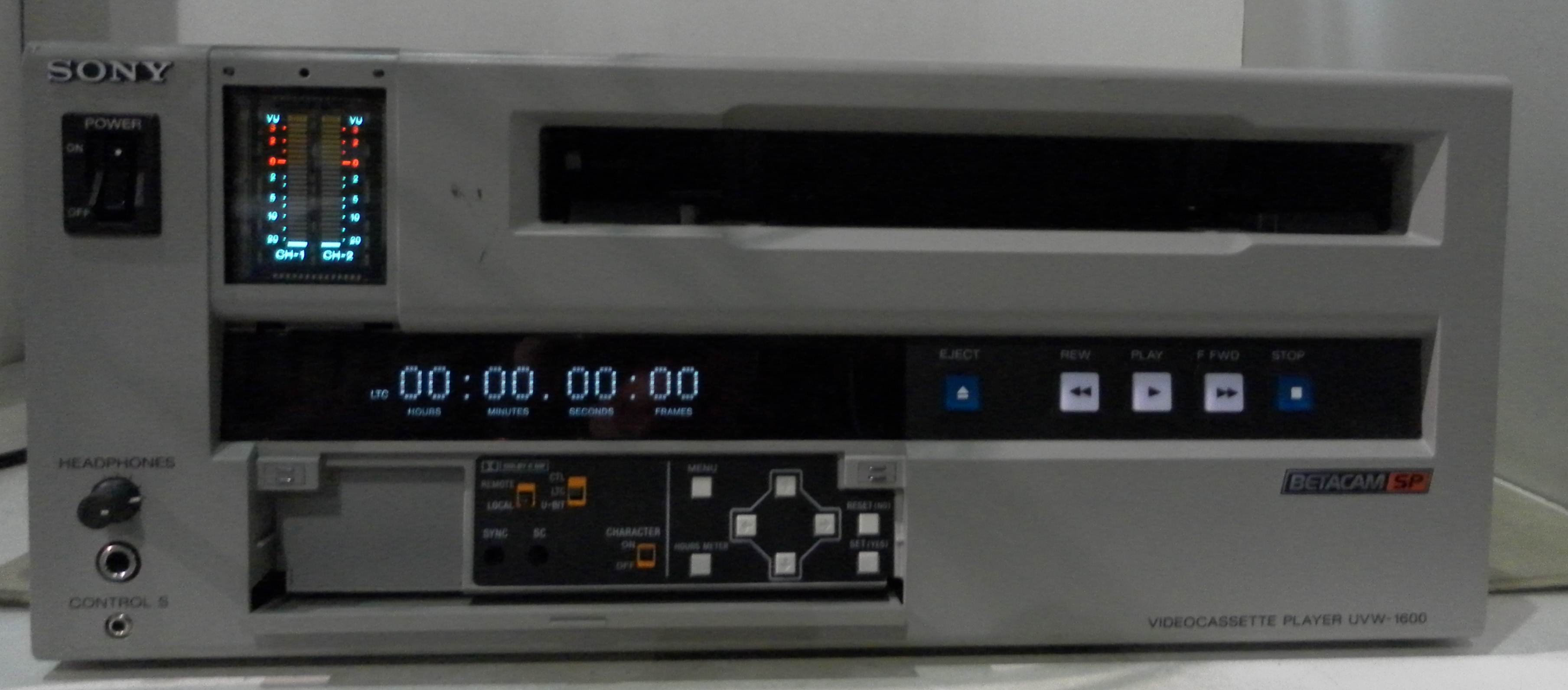 SONY BETACAM SP EDITING PLAYER UVW 1600  