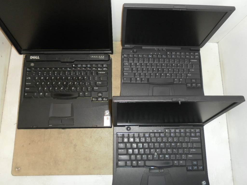 Lot of 3 Dell Laptops Various P/N  